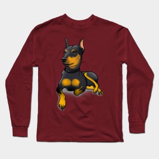 Proud Minature Pinscher (With Shadow) Long Sleeve T-Shirt